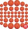 40-Piece Basketball Cut Outs in Orange and Black, Sports Theme Birthday Party Decorations, Game Day Celebrations, Classroom Décor, 4" - 12"